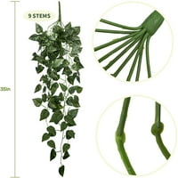 35,43 u novcu bršljanova loza umjetne biljke zeleni lanac zidni listovi za kućnu vrtnu sobu vjenčani vijenac za vanjsko uređenje