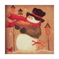 Zaštitni znak likovna umjetnost 'Snowman Pie' platna Art by Beverly Johnston
