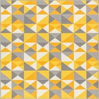 Dobro tkani kraljevi Court Vector Modern Geometric Yellow 7'10 9'10 meko područje prostirka