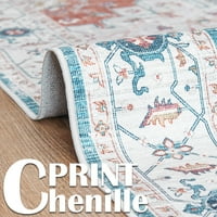 Tepihe Boemski tepih za hodnik kuhinja periva prostirka cvjetni neklizajući s gumenom podlogom tanak Vintage tepih za spavaću sobu