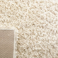 Jednobojni plišani čupavi tepih od Bjelokosti 2' 7'