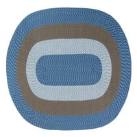 Pleteni tepih od polipropilena ovalnog oblika 42 66, za unutarnju upotrebu, za odrasle - prugasti šambre