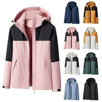 Kišna jakna za žene, zimski topli kaput, Kišni kaputi, vjetrovka s kapuljačom, vanjska jakna s kapuljačom otporna na vjetar, kišna