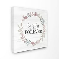 Stupell Industries Forever Family Home Inspiration Word Pink Blue Grey Design Canvas Wall Art od Kimberly Allen