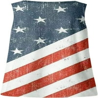 Ženske majice bez rukava iz 4. srpnja, široke, sa zastavama SAD-a, slatki vrhovi s okruglim vratom, bez rukava, domoljubni top za