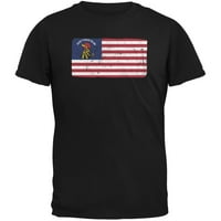 Istrošena Crna majica za odrasle s američkom zastavom Gadsdena-Plus veličine