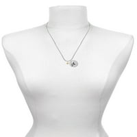 Divan nakit Mini Mini svijetlo ružičasto kristalno srce ogrlica od 20+3
