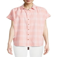 Ženske Ležerne jednobojne bijele majice S okruglim vratom i kratkim rukavima