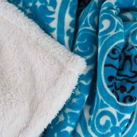Luksuzni domaći pokrivač od koraljnog runa s printom Šerpe