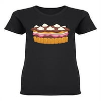 Ženska majica u obliku pečene čokoladne torte - slika iz donjeg dijela, Ženska Mala veličina