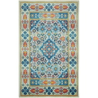 Mohawk Home prizmatična turkana plava tradicionalna ukrasna preciznost tiskana prostirka, 10'x14 ', plava