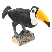 Ukras od toucana umjetna figurica od toucana, figurica male ptice, model za obrt sa životinjama