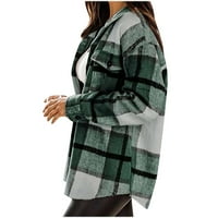 Prodaje se Ženski kaput od A-liste, flanelska jakna, casual karirana vunena košulja s kopčom i dugim rukavima