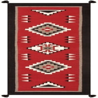 Reverzibilna vunena prostirka u crvenoj boji iz kolekcije mumbo - 2' 7 7'10