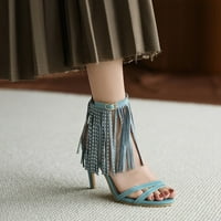 Ženske cipele od donjeg dijela leđa ženske pletene ravne sandale, elegantne sandale s naramenicama, klizne sandale od memorijske