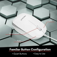 Žičani miš za bumbar i bumbar-jednostavan žičani računalni miš s gumbima, raspored kotačića za pomicanje s dugim žičanim kabelom-uključite