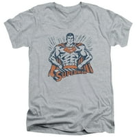 Superman - Vintage stalak - uklopljena košulja s izrezom u obliku slova A-srednje veličine