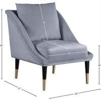 Namještaj izbor elegantna stolica s naglaskom od sivog baršuna