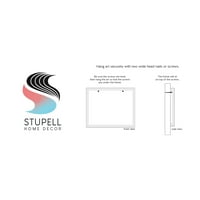 Stupell Industries na Mjesec i stražnji fraza Minimalna tipografija Grafička umjetnost Bijela uokvirena umjetnička print zidna umjetnost,