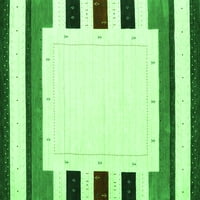 Moderni pravokutni tepisi za sobe u jednobojnoj zelenoj boji, 7' 9'