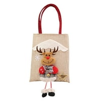 Božićne torbe s ručkama, poklon vrećice za višekratnu upotrebu za blagdanske božićne blagdane