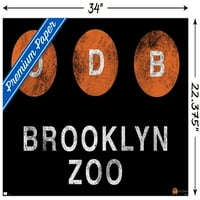 Stari prljavi Gad-plakat na zidu zoološkog vrta Brooklin, 22.375 34