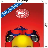 Atlanta Hawks - S. Preston maskota plakata Harry The Hawk Wall, 22.375 34