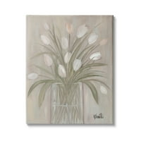 Stupell Industries White Tulip Flowers Glass Jar Classic Still Life, 40, dizajn Kate Sherrill