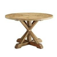 Okrugli blagovaonski stol od borove smeđe boje Od 47