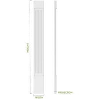 6 120 2 PVC kanelirani Pilastar sa standardnim kapitelom i bazom