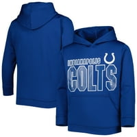 Mladi Heather Royal Indianapolis Colts Double Logo Pulover Hoodie