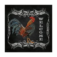 Zaštitni znak likovne umjetnosti 'Dobrodošli Rooster 4' platno umjetnost Jean Plout
