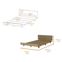 Okvir kreveta za krevet s uzglavljem, drveni okvir kreveta za krevet, okvir kreveta od punog drveta s čvrstim nogama, krevet na platformi