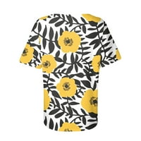 Ženske majice, elegantne Ležerne ljetne košulje s okruglim vratom s printom leptira, ljetne bluze od tunike s metalnim izrezima,