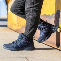 Muške lagane zimske tople cipele od $ 7 Casual neklizajuće vodootporne radne cipele neklizajuće plavo vezanje