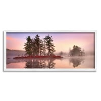 Stupell Industries Lake Island Stabla Sunrise Sky Coastal Photography White Framed Art Print Art Art