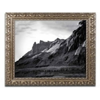 Zaštitni znak likovna umjetnost 'Torn Mountains' platno umjetnost Philippe Sainte-Laudy, zlatni ukrašeni okvir
