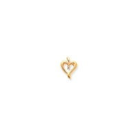 Nakit privjesak za srce od dijamanta od 14k žutog zlata