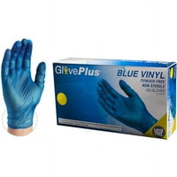 Gloveplus plava vinilna industrijska rukavica za jednokratnu upotrebu - Srednje po ammexu