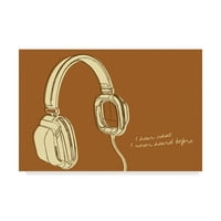 Zaštitni znak likovne umjetnosti 'Lunastrella slušalice' platno umjetnost John W. Golden