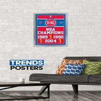 Zidni poster Detroit Pistons-prvaci, 14.725 22.375