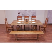 Trpezarijski stol od izdržljivog drveta, 78 inča 41 inča, smeđi