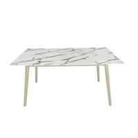 62,75 sivo-bijeli ručno izrađeni Moderni pravokutni blagovaonski stol