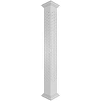 Ekena Millwork 10 W 10'H Obrtsman Klasični kvadrat koji nije koničao Westmore Fretwork Column W Crown Capital & Crown baza