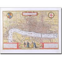 Zaštitni znak Art 'Karta Londona c. 1572 'platno