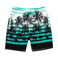 Muške kratke hlače za surfanje na plaži na otvorenom, brzo se suše, s printom kokosove palme u velikoj točki, hlače za surfanje na