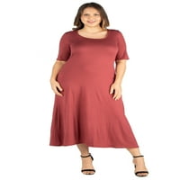 Ženska plus veličina udobnost odjeće dužina lakat dužina plus maxi haljina veličine maxi