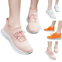 Ženske cipele obične Ležerne cipele šuplje prozračne modne ravne cipele za ljuljanje bez pete narančaste tenisice