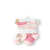 Asortiman čarapa za novorođenu djevojčicu, 6 pakiranja