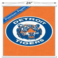 Detroit Tigers - retro logo zidni plakat u drvenom magnetskom okviru, 22.37534